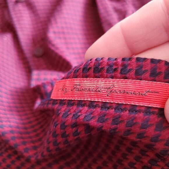 Visconti black  red and blue button up shirt - Picture 3 of 4